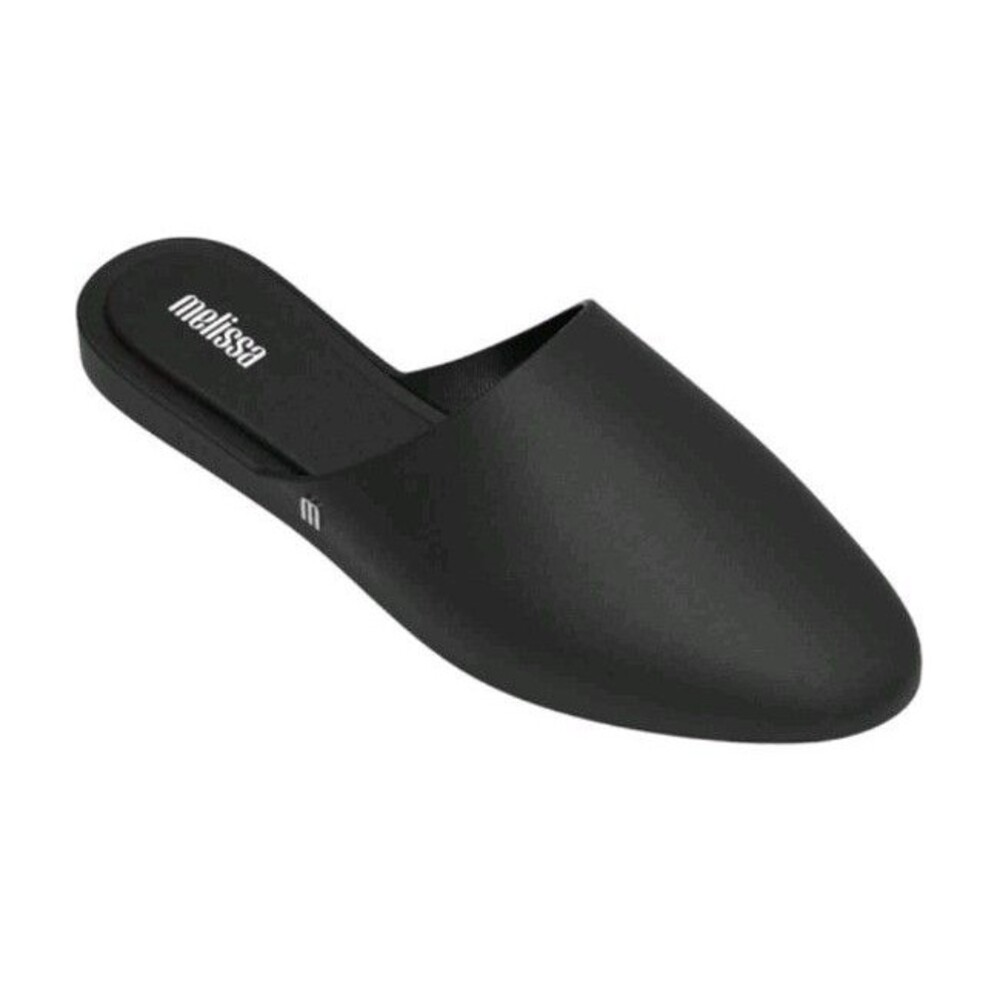Melissa Violet Ad Slide Mules PVC Black Matte Slip On Clog Size 7
